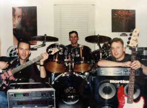 Rich, Brett and Joe while recording Oxymoronic and RUSH Covers