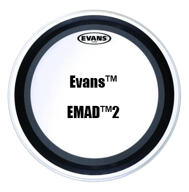 EVANS EMAD 2 Richard Geer's New Bass Drum Heads