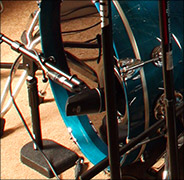Mic Outside Of Bass Drum Facing The KickPort